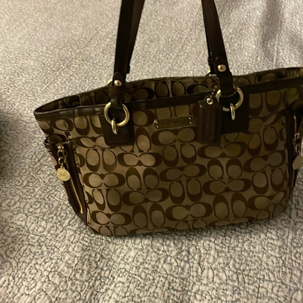 Coach Brown Signature Tote Bag